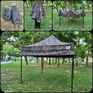 MODÜLER TENTE-ÇADIR, GAZEBO ÇADIR - 40 mm iskelet (HAKİ - K.BEJ)