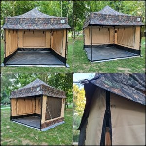 MODÜLER TENTE-ÇADIR, GAZEBO ÇADIR - 40 mm iskelet (HAKİ - K.BEJ)