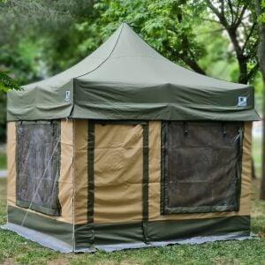 MODÜLER TENTE-ÇADIR, GAZEBO ÇADIR - 40 mm iskelet (HAKİ - K.BEJ)