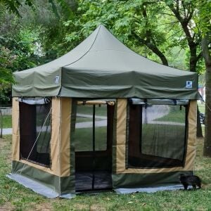 MODÜLER TENTE-ÇADIR, GAZEBO ÇADIR - 40 mm iskelet (HAKİ - K.BEJ)
