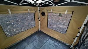 2X2 TENTE / ÇADIR - 30 mm iskelet (SAZ DESEN KAMUFLAJ - K.BEJ) BAGAJ BOY