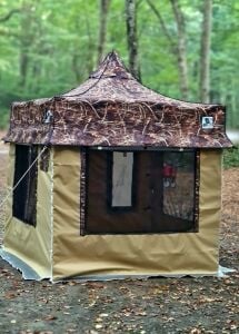2X2 TENTE / ÇADIR - 30 mm iskelet (SAZ DESEN KAMUFLAJ - K.BEJ) BAGAJ BOY